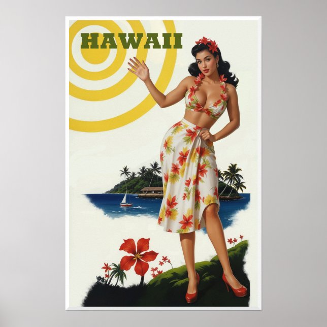 Hawaii resemålning affisch (Framsidan)