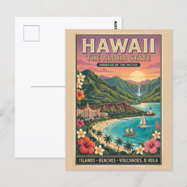Hawaii Resemålning - Aloha-statens Paradis Vykort