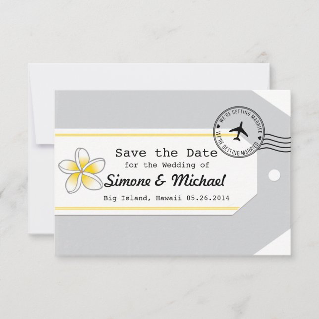 Hawaii resemotiv l luggagemärke spara datum spara datumet (Framsida)