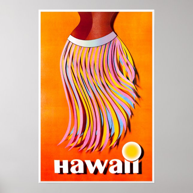 Hawaii Reseskylt Poster (Framsidan)