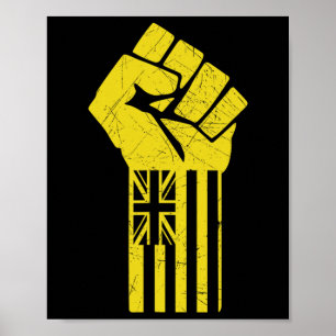 Hawaii Resistfist Up Defend Kanaka Maoli Kea Poster