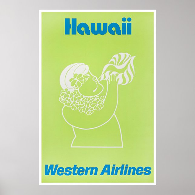 Hawaii Resorera Poster Hawaiianskt Present Western (Framsidan)