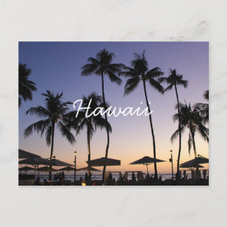 Hawaii resort sunset vykort