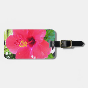 Hawaii röd hibiskusblomma bagagebricka