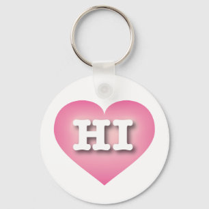 Hawaii Rosa Fade Heart - I kärlek HI Nyckelring
