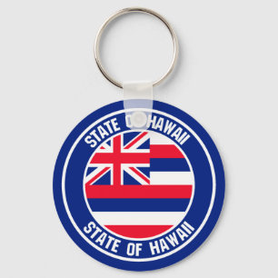 Hawaii Round Emblem Nyckelring