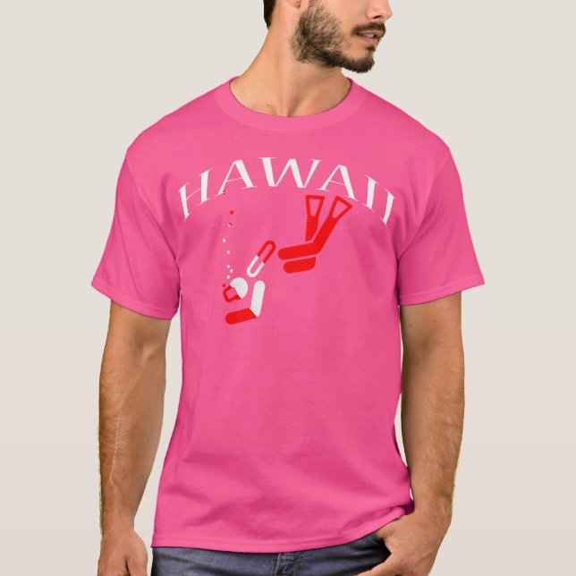 Hawaii Scuba Diver Dyka Dive T Shirt (Framsida)