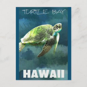 Hawaii Sea Turtle Artistic Vykort