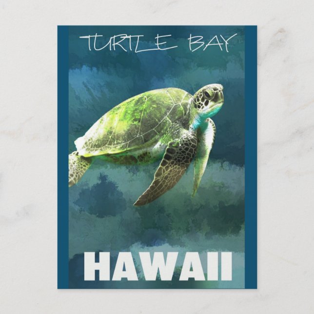 Hawaii Sea Turtle Artistic Vykort (Framsida)