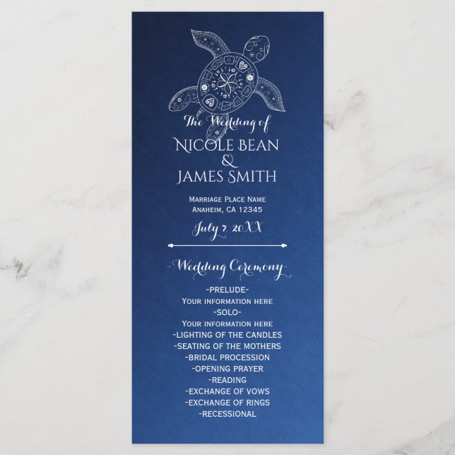 Hawaii Sea Turtle White om Blue Beach Program (Framsida)