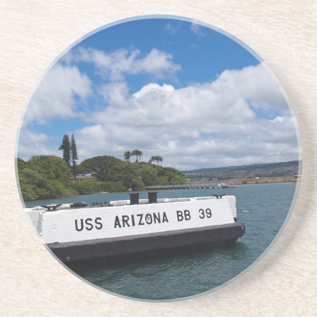 Hawaii Series—USS Arizona Memorial Underlägg Sandsten (Framsidan)