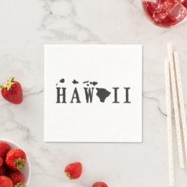 Hawaii Shaped Brev Hawaiian Ord Art Papprare Party Pappersservett