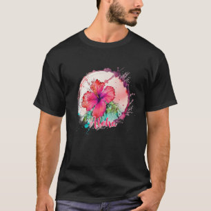 Hawaii Shirts for Women Aloha Flowers Hawaiian Bea T Shirt