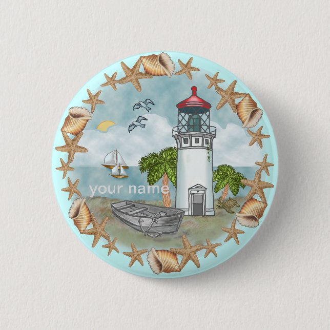 Hawaii Skal fyr pin knapp (Framsida)