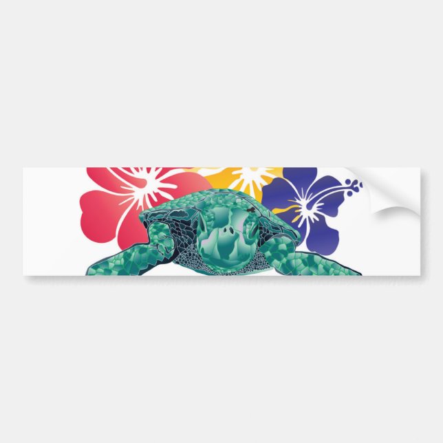 Hawaii sköldpadda bildekal (Framsidan)