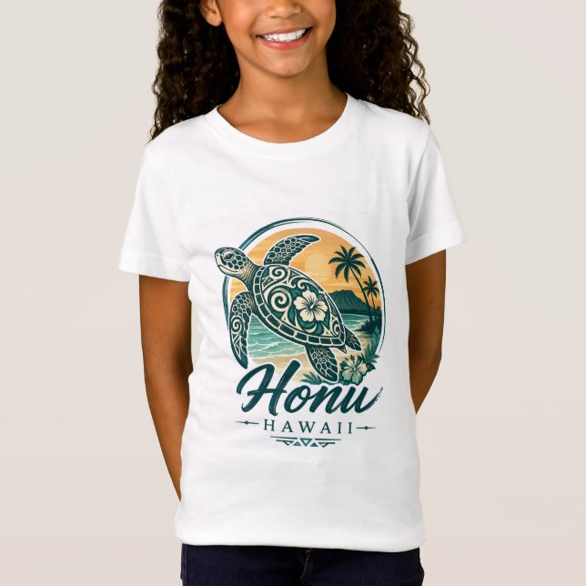 Hawaii Sköldpadda T Shirt (Framsida)