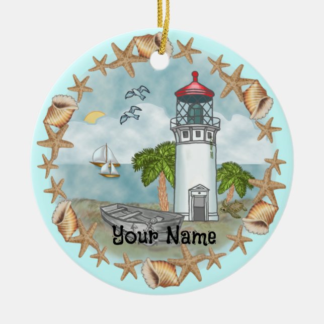 Hawaii Snäckas Lighthouse Ornament (Framsidan)