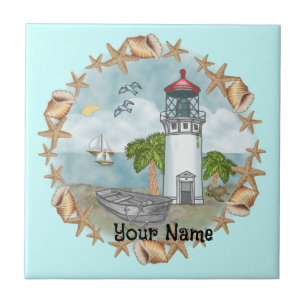 Hawaii Snäckas Lighthouse Tile Kakelplatta