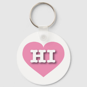 Hawaii Solid Rosa Heart - Big Kärlek Nyckelring