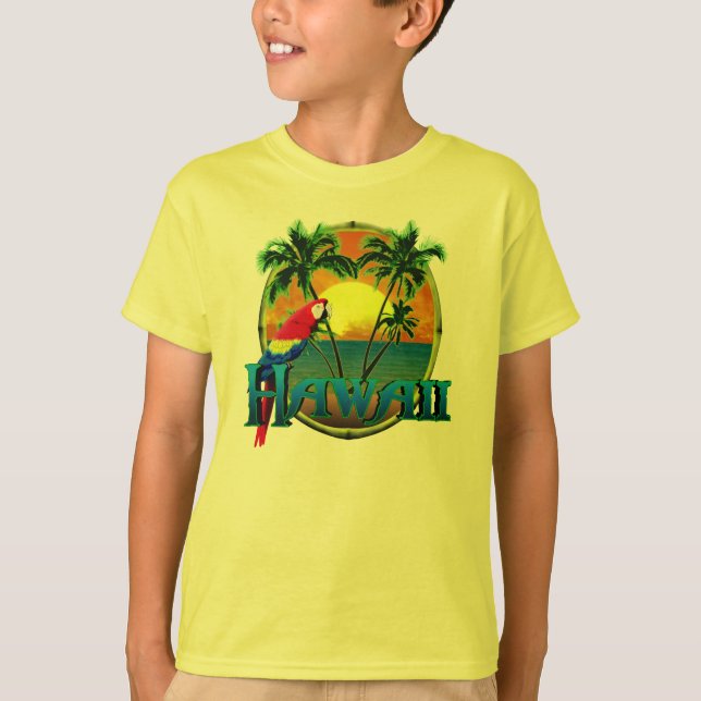 Hawaii solnedgång t shirt (Framsida)