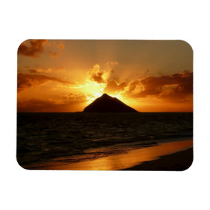 Hawaii soluppgång på den rektangulära magneten magnet