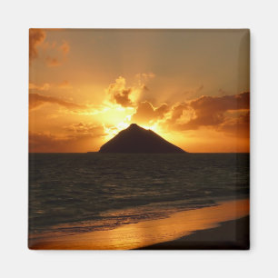 Hawaii soluppgång på strandmagneten magnet