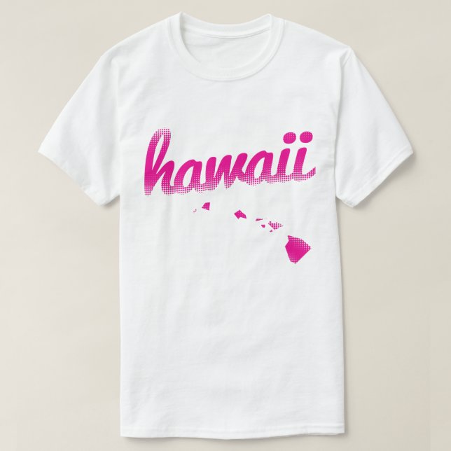 Hawaii som är statlig i rosor tee shirt (Design framsida)
