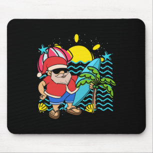 Hawaii Sommar Surfande Tomte Tropisk Jul Musmatta