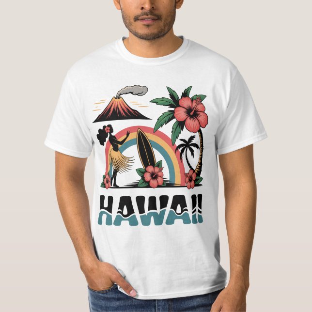 Hawaii Söt Rolig T-Shirt Present Till Honom Henne  (Framsida)