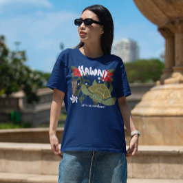 Hawaii Söt Tropisk Havssköldpadda T Shirt