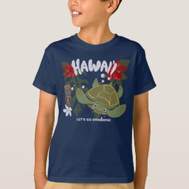Hawaii Söt Tropisk Havssköldpadda T Shirt