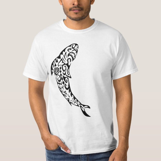 Hawaii stam- hajskjorta tee shirt (Framsida)