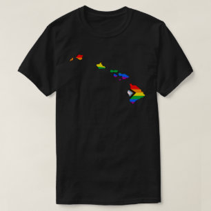 Hawaii Stat Stolt Pride HBTQ Progress Pride T Shirt