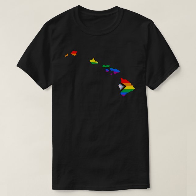 Hawaii Stat Stolt Pride HBTQ Progress Pride T Shirt (Design framsida)