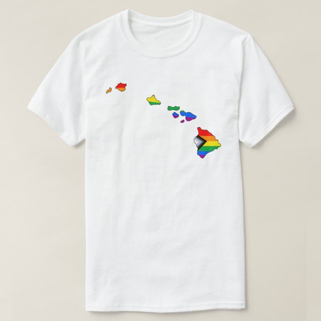 Hawaii Stat Stolt Pride HBTQ Progress Pride T Shirt (Design framsida)