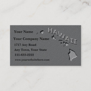 Hawaii State Affärskort Carved stone-utseende Visitkort