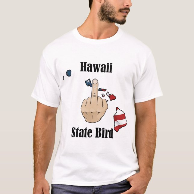 Hawaii State bird t-shirt mitten finger flagga (Framsida)