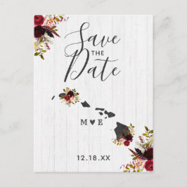 Hawaii State Destination Rustik Spara datum Meddelande Vykort