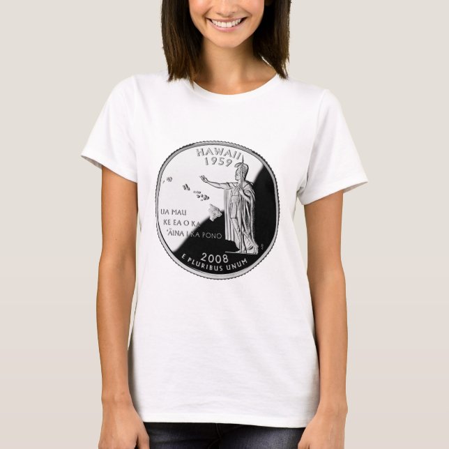Hawaii State Faux-kvartal Tee (Framsida)