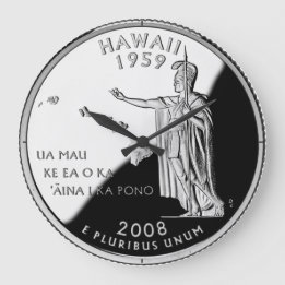 Hawaii State Faux Quarter Clock Stor Klocka