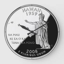 Hawaii State Faux Quarter Clock Stor Klocka