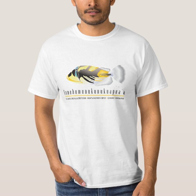 Hawaii State Fish - Humuhumunukunukuapua'a T Shirt (Framsida)