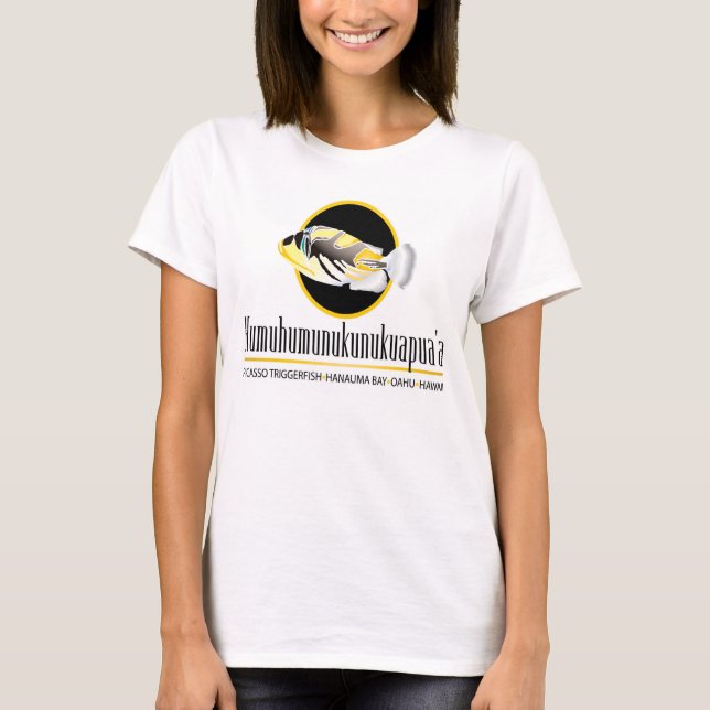 Hawaii State Fish - Humuhumunukunukuapua'a T Shirt (Framsida)