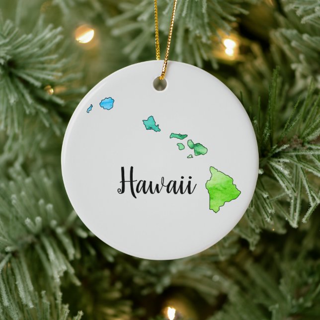 Hawaii State Illustration Ornament (Träd)