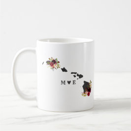 Hawaii State Rustic Landsbyggsbröllop Monogram Kaffemugg