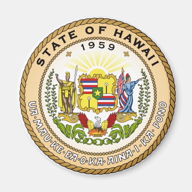 Hawaii State Seal Magnet (Framsidan)