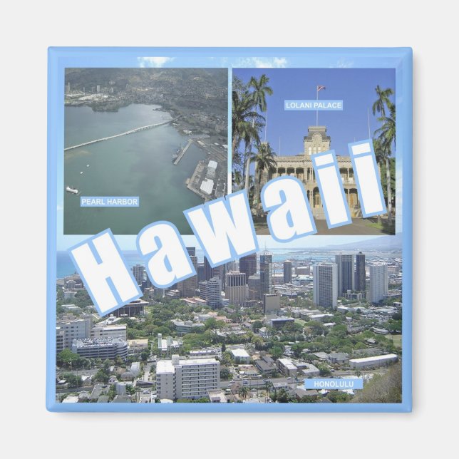 Hawaii State Travel Photo Souvenir Fridge Magnets Magnet (Framsidan)