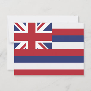 Hawaii Statens Flagga Aloha State Union Jack Vykort
