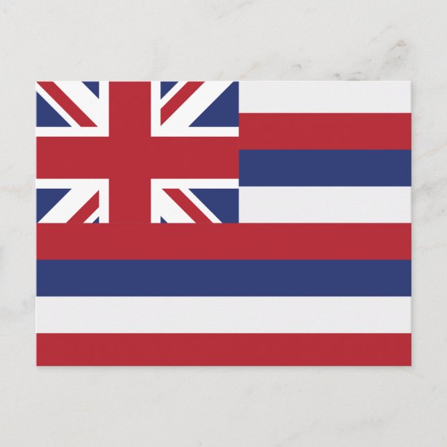 Hawaii Statens Flagga Aloha State Union Jack Vykort (Framsida)