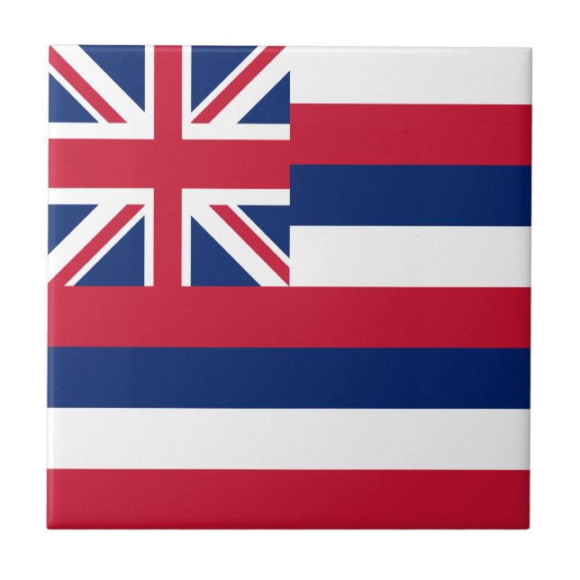Hawaii statens flagga kakelplatta (Framsidan)